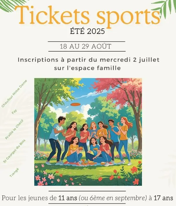 Lire la suite à propos de l’article Tickets Sports été 2025